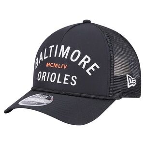 NWT New Era Baltimore Orioles Black Minimalist 9FORTY A-Frame Adjustable Hat
